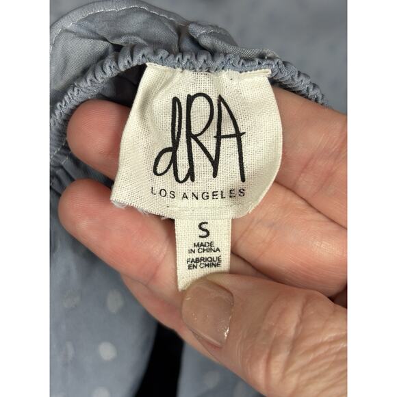 dRA Los Angeles Anthropologie Peasant Dress Light Blue Small Maxi - Picture 3 of 10